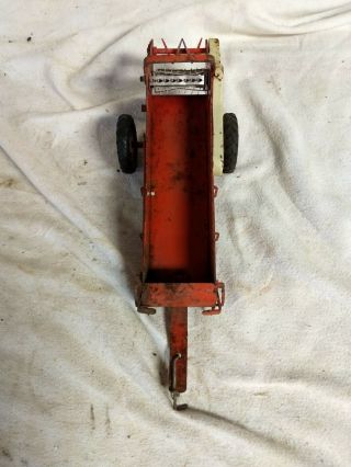 Vintage Tru Scale Pressed Metal Manure Spreader Farm Implement Toy tractor 3