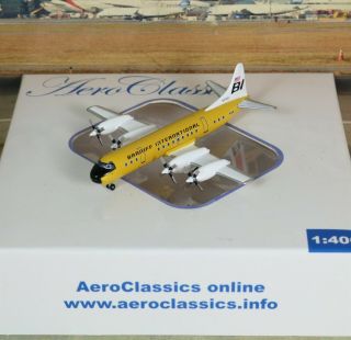Aeroclassics Braniff " Yellow " Lockheed L - 188 " Very Rare " 1/400