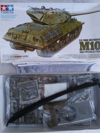 2016 Tamiya 35350 Us Tank Destroyer M10 Mid - Production - 1/35 Scale Kit