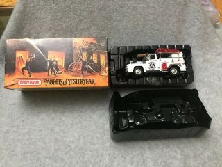 Matchbox Models Of Yesteryear Ford F100 Rescue Service Engine Truck