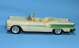 Vintage 1958 Pontiac Bonneville 2 - - Door Convertible Promo Car Cream