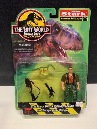 The Lost World Jurassic Park Dieter Stark W/dino Fighting Action Kenner