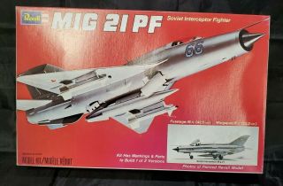 Revell Mig 21 Pf Soviet Interceptor Fighter Plastic Model Airplane Kit 1975