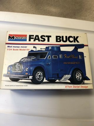 Vintage Monogram 1/24 Tom Daniel Fast Buck Armored Rod Model Truck Kit 7533