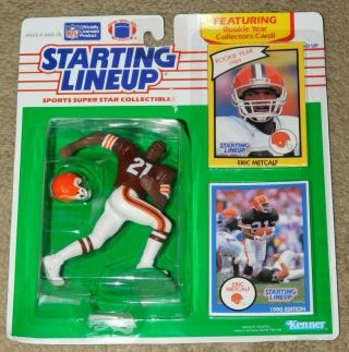1990 Kenner Starting Lineup Eric Metcalf (in Package)
