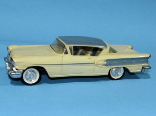 Vintage 1958 Pontiac Bonneville 2 - - Door Ht Promo Car Cream