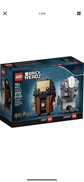 Lego 40412 Harry Potter Hagrid & Buckbeak Brickheadz Rare In Hand