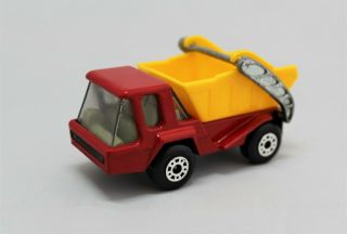 " Matchbox Superfast No37 Skip Truck In Red With " Grey Interior & Tinted Glass "