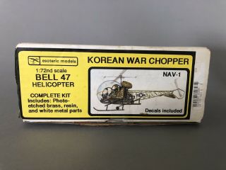Esoteric Models 1/72 Bell 47 Helicopter Korean War Chopper Brass And Plastic