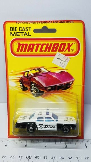 Vintage Matchbox Plymouth Police Car No.  10