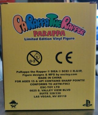 Parappa The Rapper Limited Edition Vinyl Figure Toy Playstation ESC RARE 90s 3