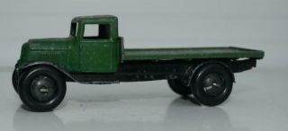 Tta - Dinky Toys - 25 Series Flat Truck - Open Chassis/smooth Hubs - Green
