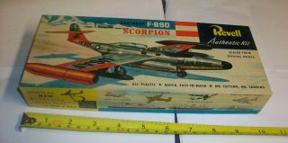 Vintage Revell Northrop F - 89d Scorpion Jet Airplane Model Kit Military Aircraft