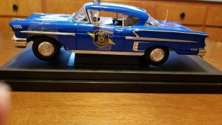 Ertl American Muscle 1958 Chevrolet Impala Michigan State Police Car 1:18