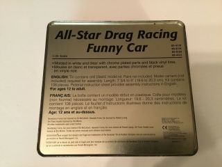 REVELL REVELLUTION ALL - STAR DRAG RACING FUNNY CAR COLLECTOR TIN PRE OWNED 2