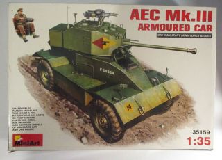 Miniart Aec Mk.  Iii Armoured Car Ww Ii Military Miniatures 1/35 Scale Model Kit