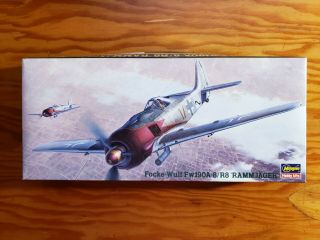 1998 Hasegawa Focke Wulf Fw190a - 8 /r8 Rammjager 1:72 Model Kit