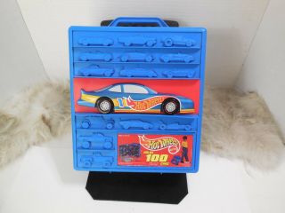 Vintage 1997 Tara Toy Mattel Hot Wheels 100 Car Rolling Storage Case 13” 1