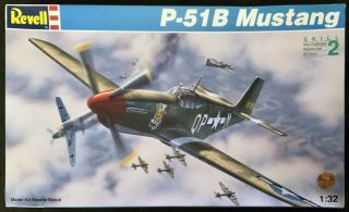 C1993 Revell 1:32,  Usaf P - 51b Mustang Ww2 Model Plane Kit 4773