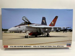 Hasegawa 1/72 Scale F/a - 18e Hornet Vfa - 31 Tomcatters 75th Special Model