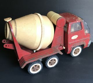 Vintage Tonka Pressed Steel Red Cement Mixer Truck 14 " As - Is