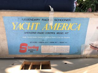 Vintage Sterling Models Yacht America RC Sailing Schooner Partly Built 2