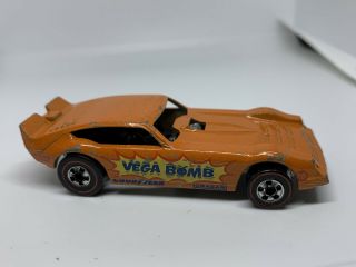 Vintage 1969 Mattel Hot Wheels Redline Vega Bomb - Orange Ws