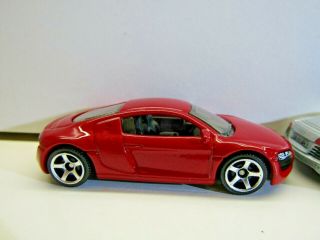 Matchbox by Mattel 3 Car 2007 Audi R8 Coupe Set White Red & Silver 3