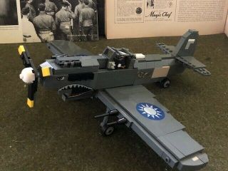 Usa Ww2 Curtiss P - 40 Warhawk Minifigures Bricks Blocks