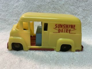 Vintage Plastic Sunshine Dairy Truck Friction