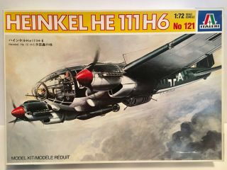 Italeri Heinkel He 111h6 1/72 Scale Military Airplane Model Kit 121 Niob