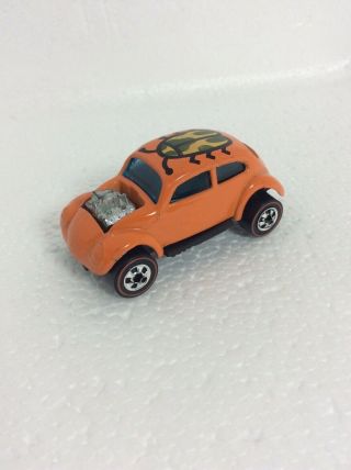 Redline Hot Wheels Custom Volkswagen “orange Enamel W Bug Tampo”