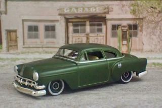 Slammed 1952 52 Chevrolet Bel Air Hoopster Lowrider 1/64 Scale Limited Edition S