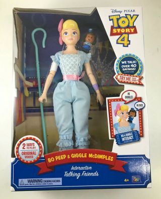 Disney Pixar Toy Story 4 Bo Peep And Giggle Mcdimples Interactive Talking Friend