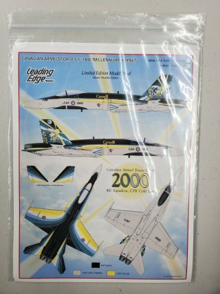 1/48 Leading Edge Decal Sheet Canadian Armed Forces F - 18a " Millennium Hornet "