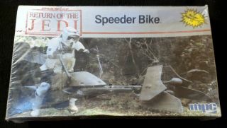 Star Wars Return Of The Jedi Speeder Bike 1983 Mpc Factory Mib Model Kit