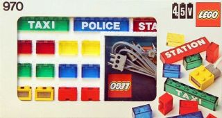Lego 4.  5v Lighting Bricks Set 970 Parts Pack - Taxi Station Police
