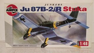 Vintage Airfix 1/48 Scale Junkers Ju 87b - 2/r Stuka Plastic Model Kit