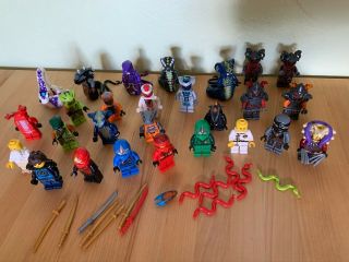 Ninjago Lego Figures - 27 Total - Snakes,  Ninjas,  And Master Chen