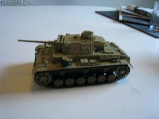 Pro Built Wwii German Pz Iv Ausf F Model Kit 1/35 Scale - Hand Painted & Detail