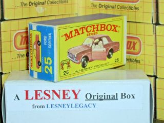 Matchbox Lesney 25d Ford Cortina Gt Model Type E4 Empty Box Only