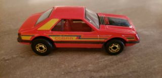 Hot Wheels - 1979 Hot Ones - Ford Turbo Mustang Cobra - Red - Gold Wheels M/NMint 3