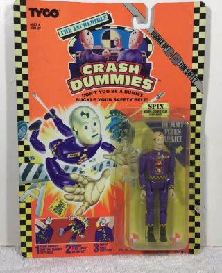 Vintage Tyco 1991 The Incredible Crash Test Dummies Spin Action Figure