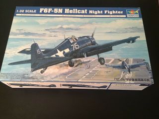 Trumpeter F6f - 5n Hellcat Night Fighter 1:32 02259 Model Kit