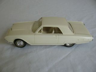 Vintage Amt 1/25 White 1962 Ford Thunderbird Hardtop Dealer Promo Model Car Ex