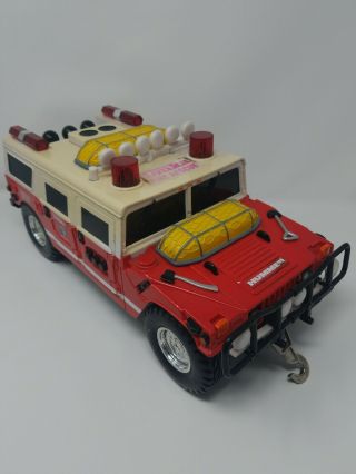 2000 Tonka Fire Rescue Hummer With Lights & Sounds.  Everything Great