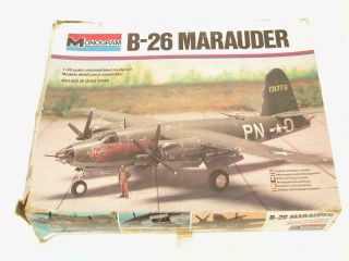 1/48 Monogram Revell B - 26 Marauder Ww2 Bomber Plastic Scale Model Kit Complete