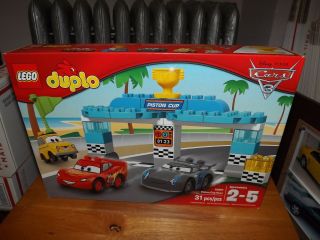 Lego,  Duplo,  Disney Cars 3,  Piston Cup Race,  Kit 10857,  Nib,  2017