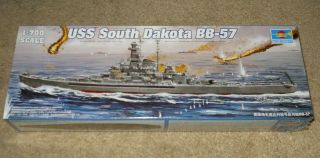 1/700 Trumpeter Uss South Dakota Bb - 57 Ww2 Us Navy Battleship Factory