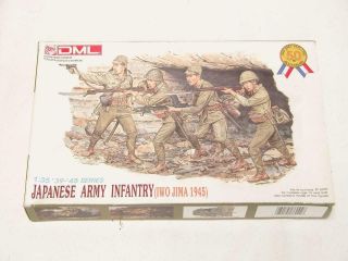 1:35 Dragon Dml Japanese Army Infantry Iwo Jima 1945 4 Figure Model Kit 6044